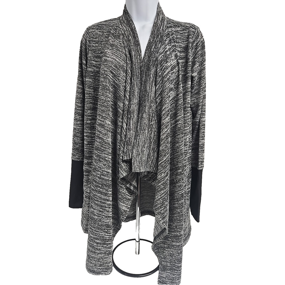 RBX Womens Activewear Cardigan Open Front Gray Heather Size M New